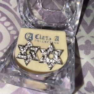 Clars Collection Jewish Star Earrings